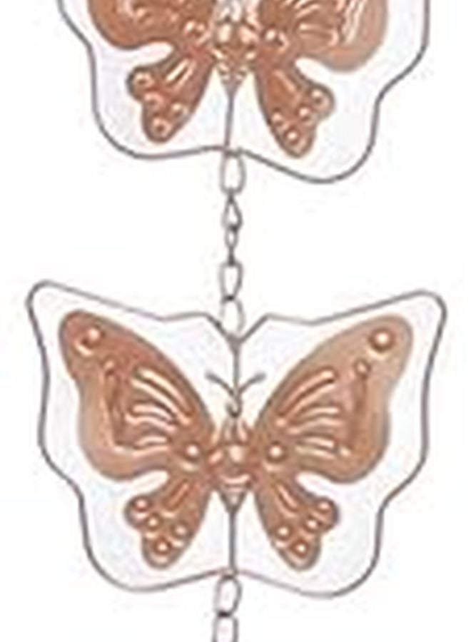 سلسلة مطر معدنية 4 26 قدم مزراب تصريف مياه الأمطار مع تأثير الرياح للحديقة - Image 4